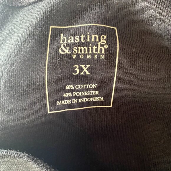 Hasting & Smith women's 3X black short sleeve stretchy pullover top NWT - Picture 8 of 9